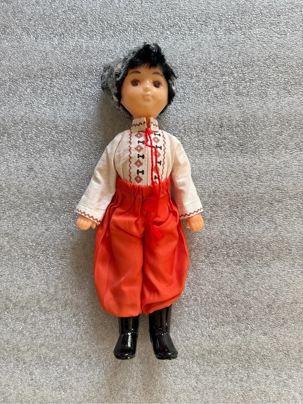 Traditional Russian Costume Doll in Red & White